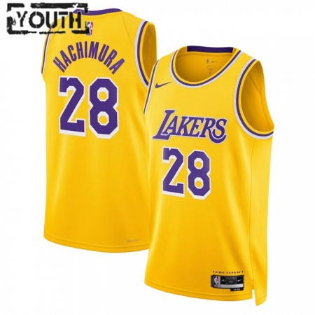 Maillot Basket Enfant Los Angeles Lakers Rui Hachimura 28 2022-23 Nike Icon Edition Or Swingman